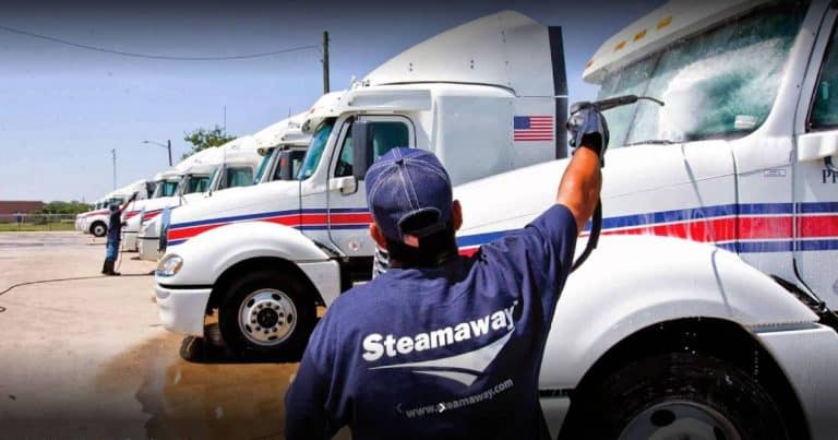 Steam away cleaning truck